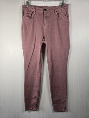 Kut from the Kloth Women's High Rise Dusty Rose Ankle Skinny Jeans Size 8